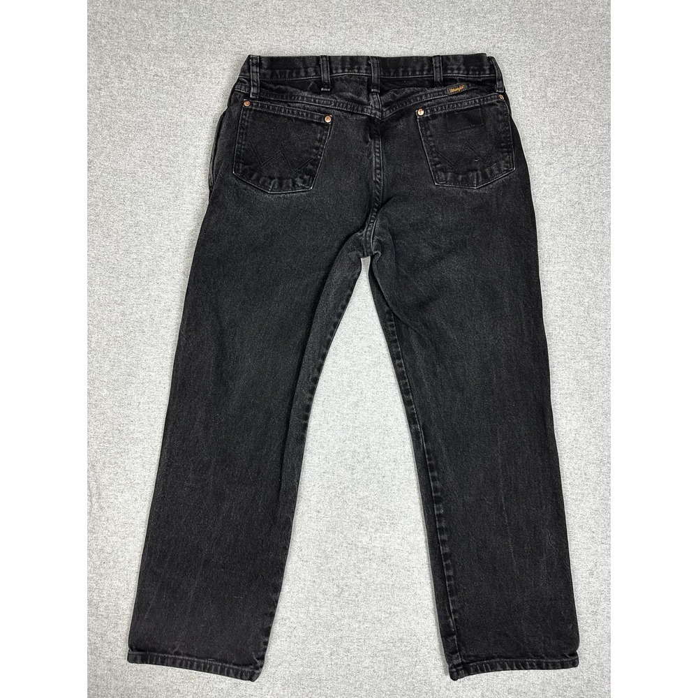 Wrangler Jeans 13MWZ Mens 36x30 Black Denim Classic Western Pants